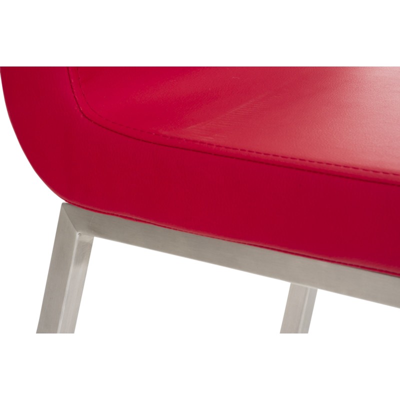 Juego de 2 sillas de comedor Colmar rojas