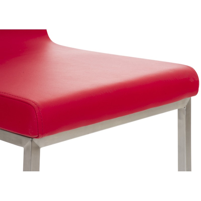 Juego de 2 sillas de comedor Colmar rojas