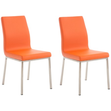 Juego de 2 sillas de comedor Colmar color naranja