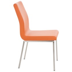 Juego de 2 sillas de comedor Colmar color naranja Juego de 2 sillas de comedor Colmar color naranja