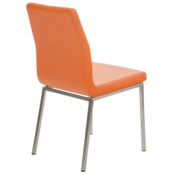 Juego de 2 sillas de comedor Colmar color naranja Juego de 2 sillas de comedor Colmar color naranja