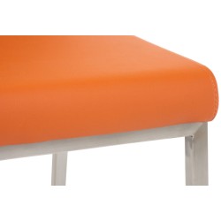 Juego de 2 sillas de comedor Colmar color naranja Juego de 2 sillas de comedor Colmar color naranja