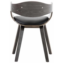 Juego de 2 sillas Kingston, piel sintética negra/gris Juego de 2 sillas Kingston, piel sintética negra/gris