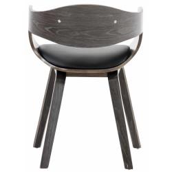 Juego de 2 sillas Kingston, piel sintética negra/gris Juego de 2 sillas Kingston, piel sintética negra/gris