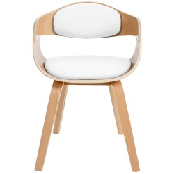 Juego de 2 sillas Kingston, piel sintética, natural/blanco Juego de 2 sillas Kingston, piel sintética, natural/blanco