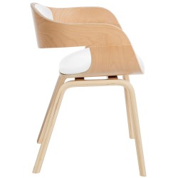 Juego de 2 sillas Kingston, piel sintética, natural/blanco Juego de 2 sillas Kingston, piel sintética, natural/blanco