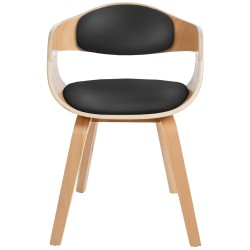 Juego de 2 sillas Kingston, piel sintética, natural/negro Juego de 2 sillas Kingston, piel sintética, natural/negro