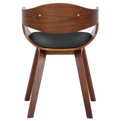 Juego de 2 sillas Kingston, piel sintética, nogal/negro