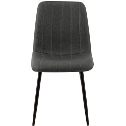 Conjunto de 4 sillas Dijon en tela gris oscuro Conjunto de 4 sillas Dijon en tela gris oscuro