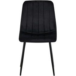 Conjunto de 4 sillas Dijon en terciopelo negro Conjunto de 4 sillas Dijon en terciopelo negro