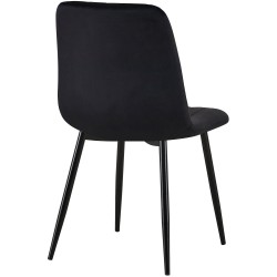 Conjunto de 4 sillas Dijon en terciopelo negro Conjunto de 4 sillas Dijon en terciopelo negro