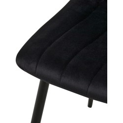 Conjunto de 4 sillas Dijon en terciopelo negro Conjunto de 4 sillas Dijon en terciopelo negro