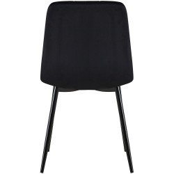 Conjunto de 4 sillas Dijon en terciopelo negro Conjunto de 4 sillas Dijon en terciopelo negro