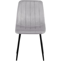 Conjunto de 4 sillas Dijon en terciopelo gris Conjunto de 4 sillas Dijon en terciopelo gris