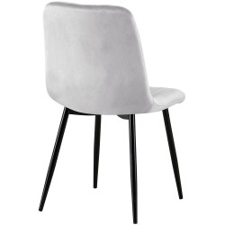 Conjunto de 4 sillas Dijon en terciopelo gris Conjunto de 4 sillas Dijon en terciopelo gris