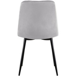 Conjunto de 4 sillas Dijon en terciopelo gris Conjunto de 4 sillas Dijon en terciopelo gris