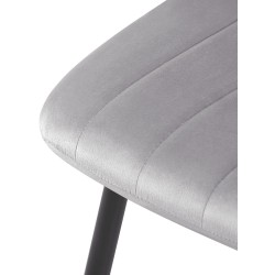 Conjunto de 4 sillas Dijon en terciopelo gris Conjunto de 4 sillas Dijon en terciopelo gris