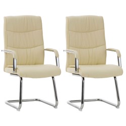 Conjunto de 2 sillas Caro en color crema