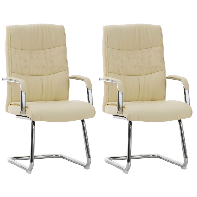 Conjunto de 2 sillas Caro en color crema Conjunto de 2 sillas Caro en color crema