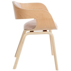 Juego de 2 sillas Kingston en tela natural/crema Juego de 2 sillas Kingston en tela natural/crema