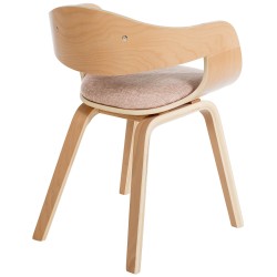 Juego de 2 sillas Kingston en tela natural/crema Juego de 2 sillas Kingston en tela natural/crema