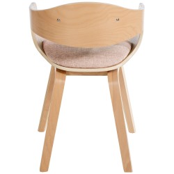 Juego de 2 sillas Kingston en tela natural/crema Juego de 2 sillas Kingston en tela natural/crema