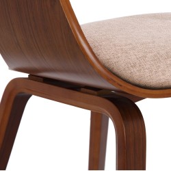 Juego de 2 sillas Kingston, tela nogal/crema Juego de 2 sillas Kingston, tela nogal/crema