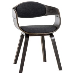 Juego de 2 sillas Kingston en tela gris/gris oscuro