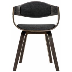 Juego de 2 sillas Kingston en tela gris/gris oscuro