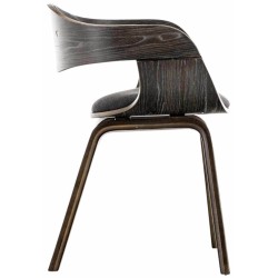 Juego de 2 sillas Kingston en tela gris/gris oscuro