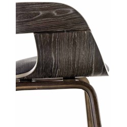 Juego de 2 sillas Kingston en tela gris/gris oscuro