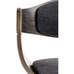 Juego de 2 sillas Kingston en tela gris/gris oscuro