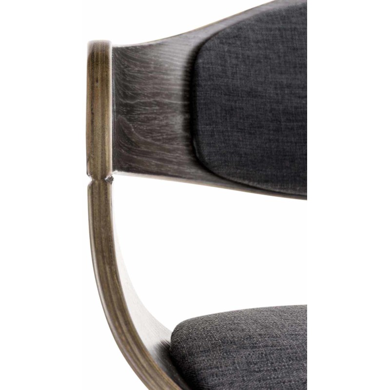 Juego de 2 sillas Kingston en tela gris/gris oscuro