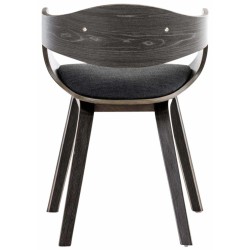 Juego de 2 sillas Kingston en tela gris/gris oscuro