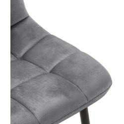 Juego de 4 sillas de comedor Antibes gris oscuro Juego de 4 sillas de comedor Antibes gris oscuro