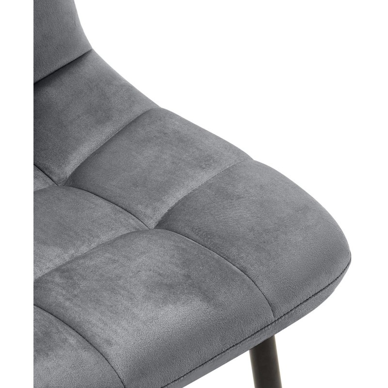 Juego de 4 sillas de comedor Antibes gris oscuro