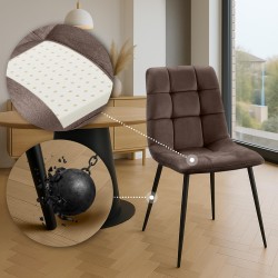 Juego de 4 sillas de comedor Antibes marrones