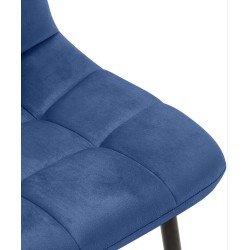 Juego de 4 sillas de comedor Antibes azules Juego de 4 sillas de comedor Antibes azules