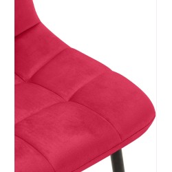 Juego de 4 sillas de comedor Antibes rojas Juego de 4 sillas de comedor Antibes rojas