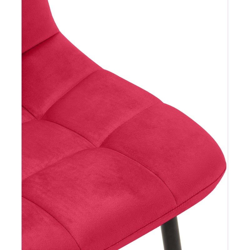 Juego de 4 sillas de comedor Antibes rojas