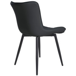 Silla Largo, símil piel negra Silla Largo, símil piel negra