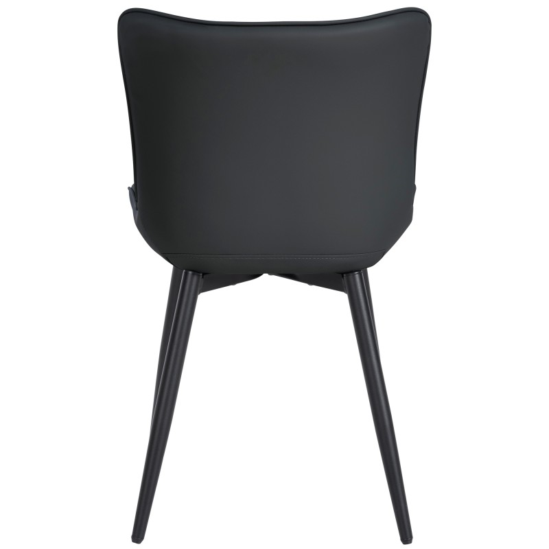 Silla Largo, símil piel negra