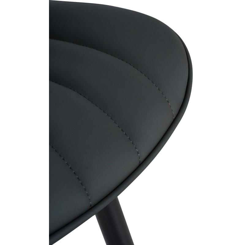 Silla Largo, símil piel negra