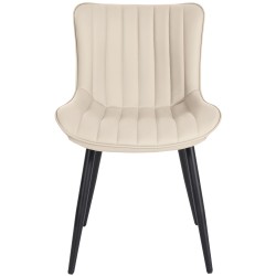 Silla Largo, polipiel color crema