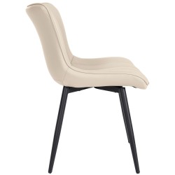 Silla Largo, polipiel color crema