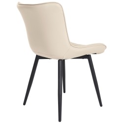 Silla Largo, polipiel color crema