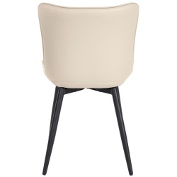 Silla Largo, polipiel color crema