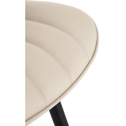Silla Largo, polipiel color crema