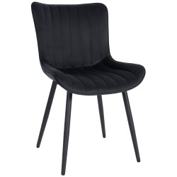 Silla Largo en terciopelo negro