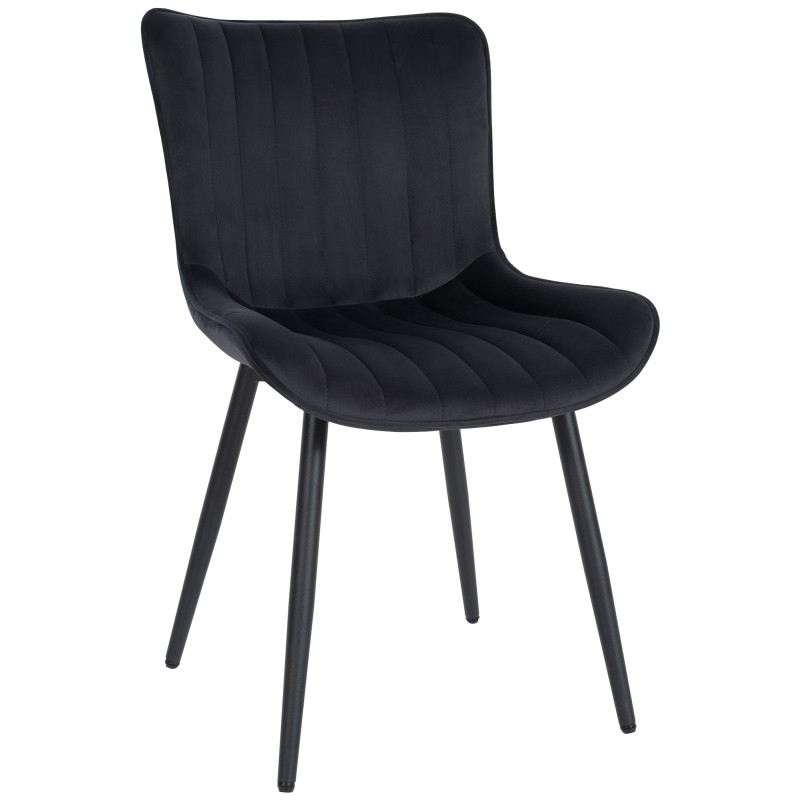 Silla Largo en terciopelo negro Silla Largo en terciopelo negro